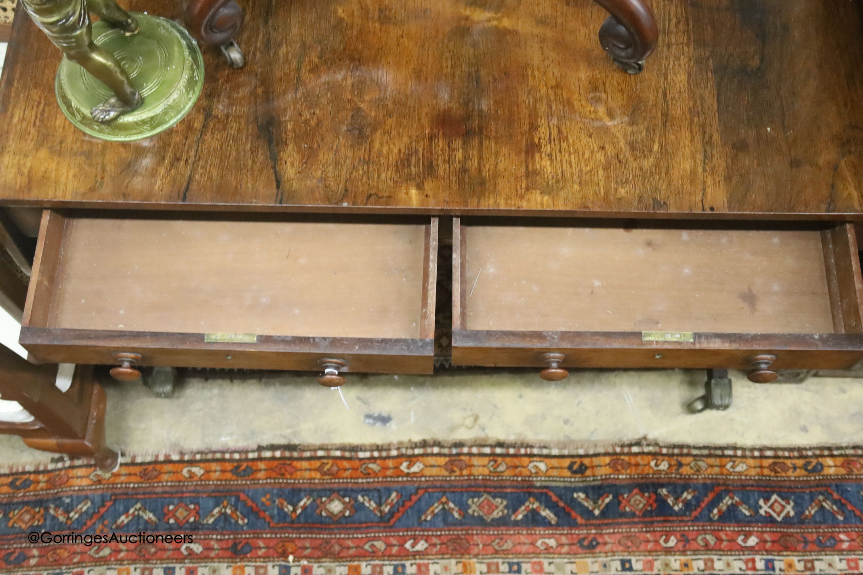 A Regency rosewood sofa table, width 98cm, depth 64cm, height 72cm